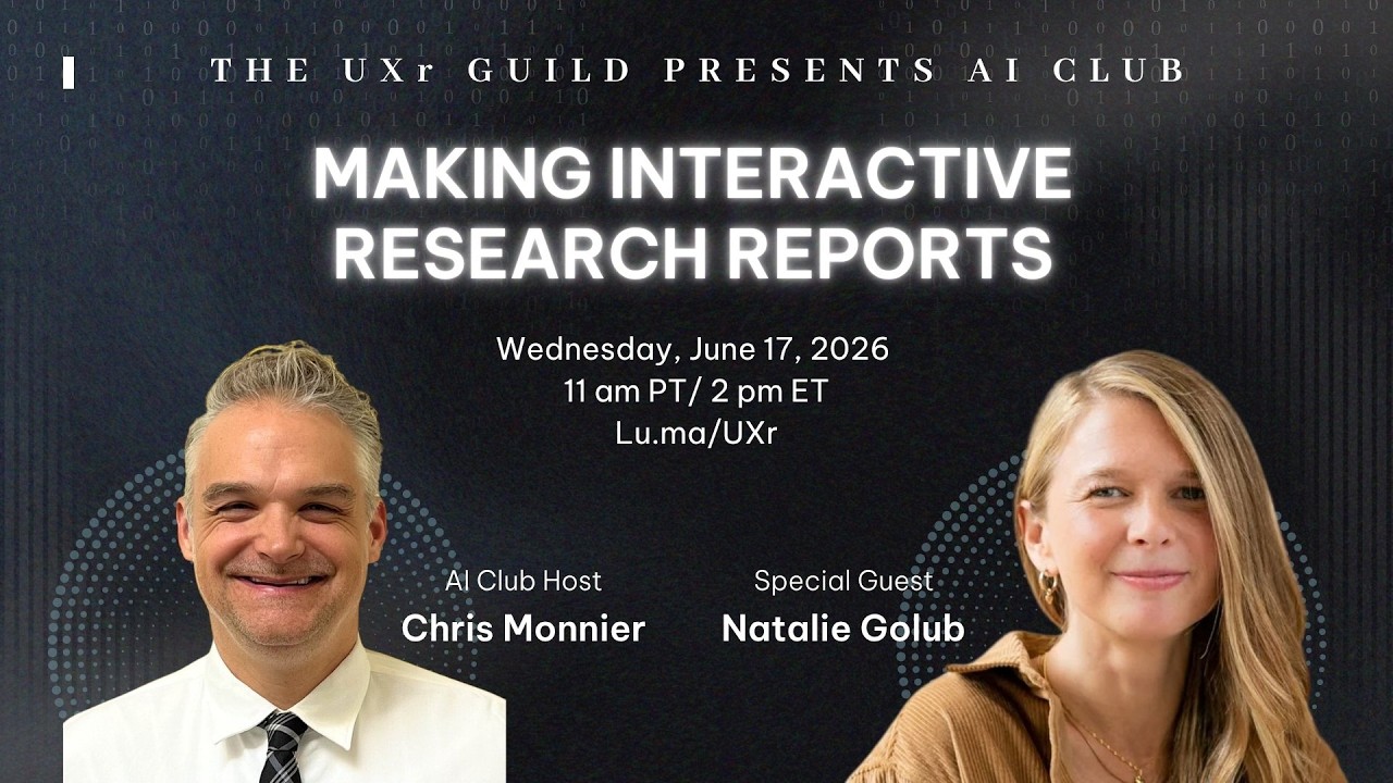 AI Club: вебинар UX Researchers' Guild о создании интерактивных исследовательских отчётов